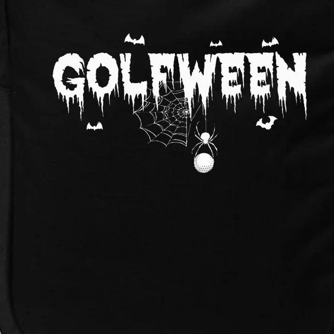 Halloween Golf Player Golfween Spider Webs Golfer Sport Impact Tech Backpack