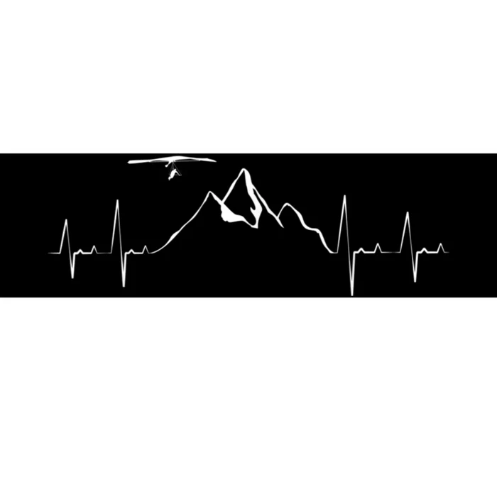 Hang Gliding Pilot Heartbeat Hang Glider EKG Bumper Sticker