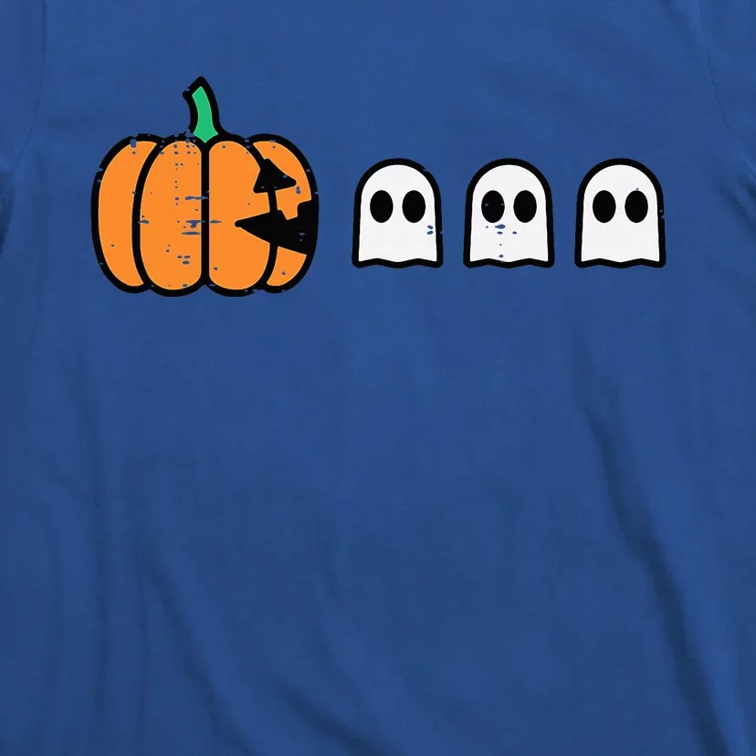 Halloween Gamer Pumpkin Eating Ghost Costume T-Shirt