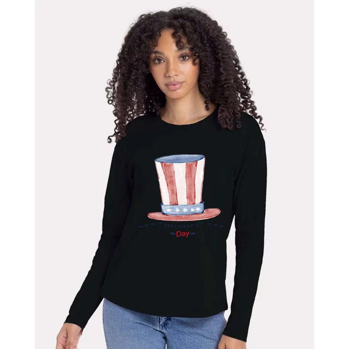 Happy Great President's Day Tee And Funny Gift Womens Cotton Relaxed Long Sleeve T-Shirt