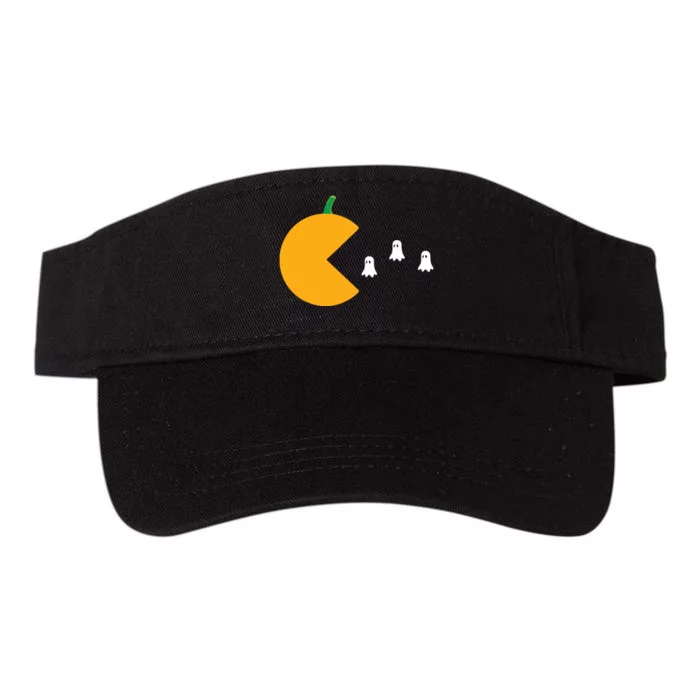 Halloween Gamer Pumpkin Eating Ghost Valucap Bio-Washed Visor