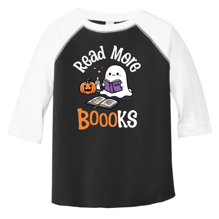 Halloween Ghost Reading Read More Books Librarian Teacher Toddler Fine Jersey T-Shirt