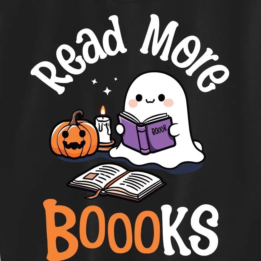 Halloween Ghost Reading Read More Books Librarian Teacher Kids Sweatshirt