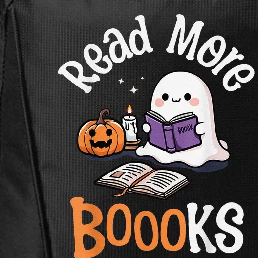 Halloween Ghost Reading Read More Books Librarian Teacher City Backpack