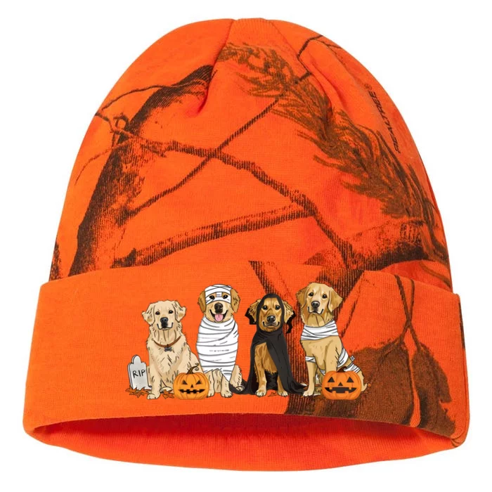 Halloween Golden Retriever Ghost Dogs Kati - 12in Camo Beanie