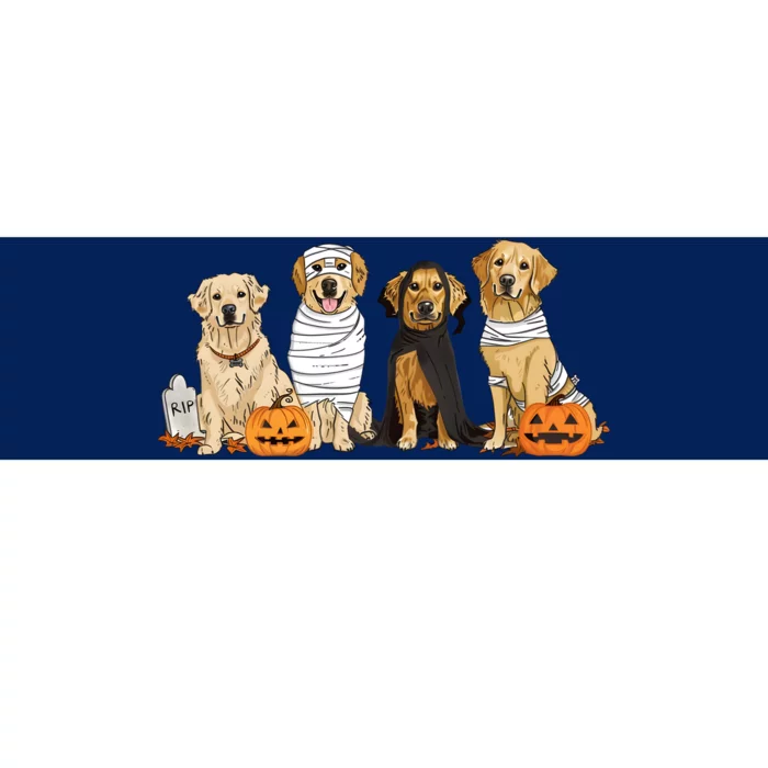 Halloween Golden Retriever Ghost Dogs Bumper Sticker