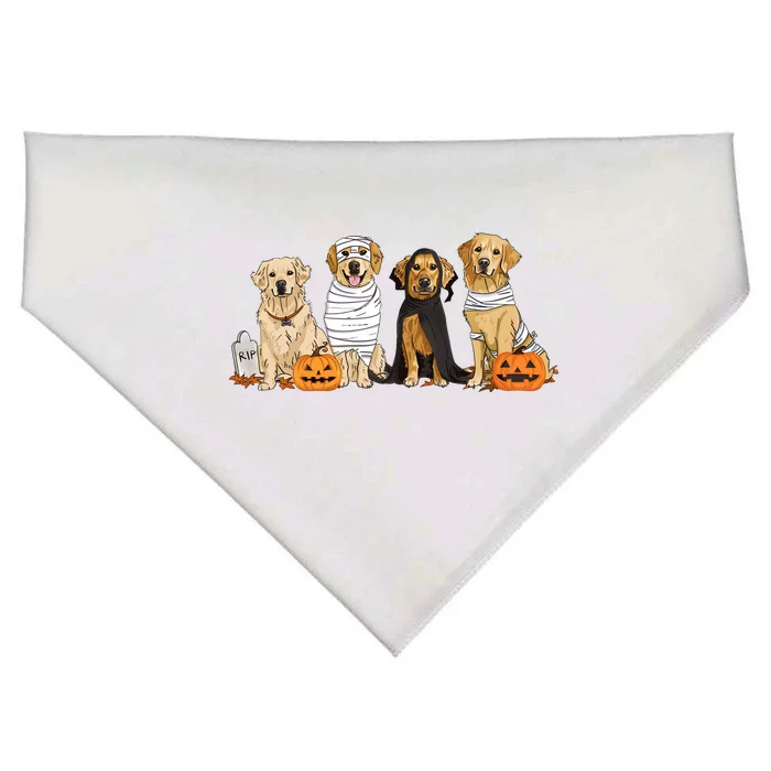 Halloween Golden Retriever Ghost Dogs USA-Made Doggie Bandana