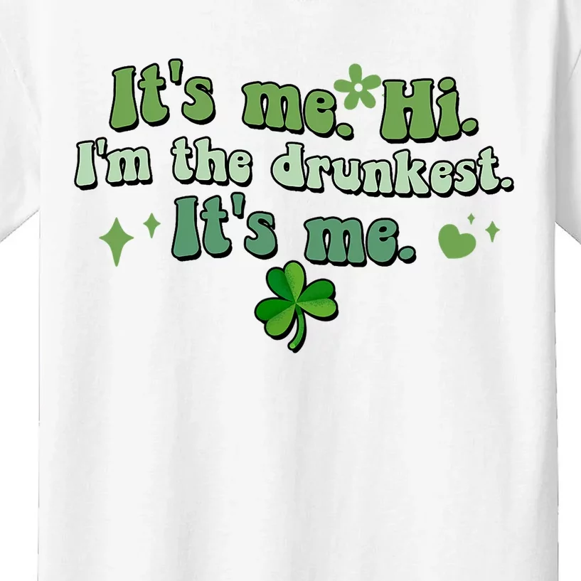 Humor Groovy Retro It's Me. Hi. I'm The Drunkest. It's Me. Kids T-Shirt