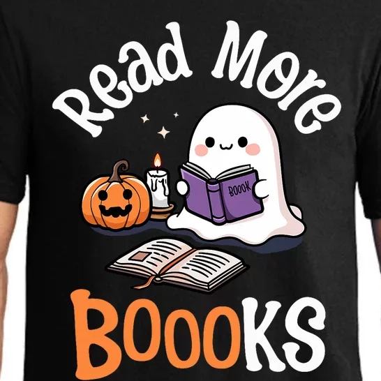 Halloween Ghost Reading Read More Books Librarian Teacher Pajama Set