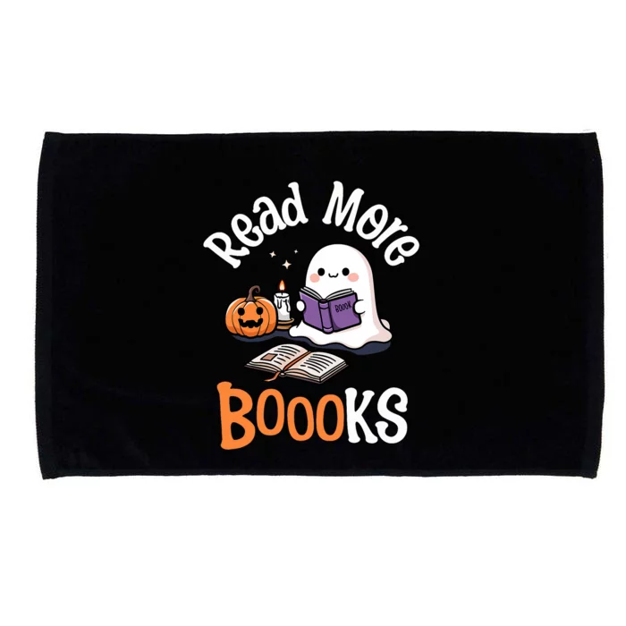 Halloween Ghost Reading Read More Books Librarian Teacher Microfiber Hand Towel