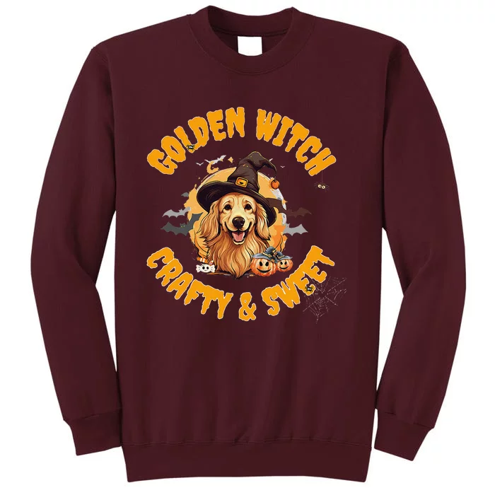 Halloween Golden Retriever Witch Crafty & Sweet Tall Sweatshirt