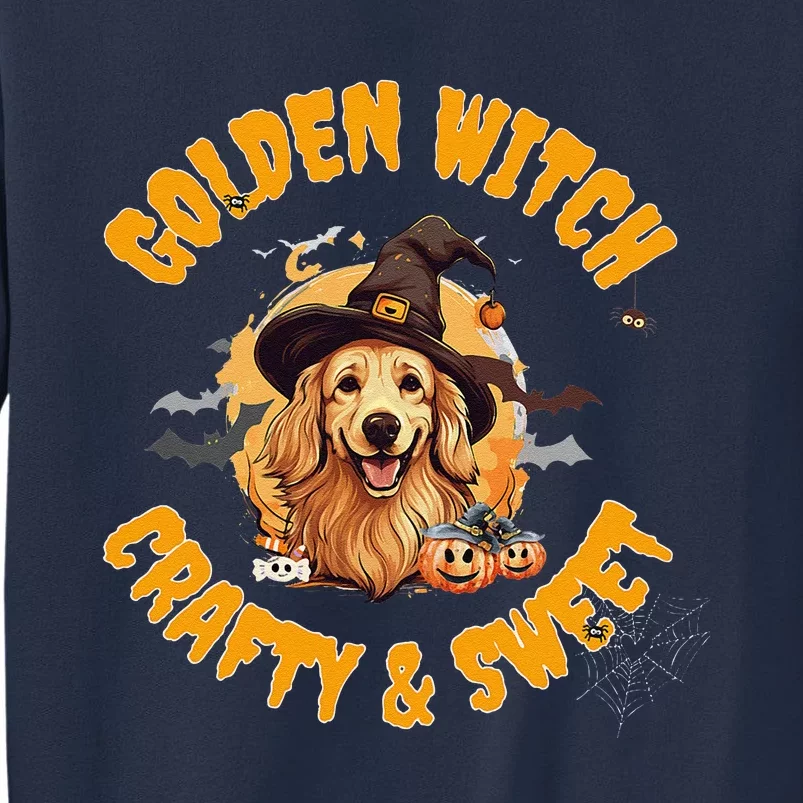 Halloween Golden Retriever Witch Crafty & Sweet Sweatshirt