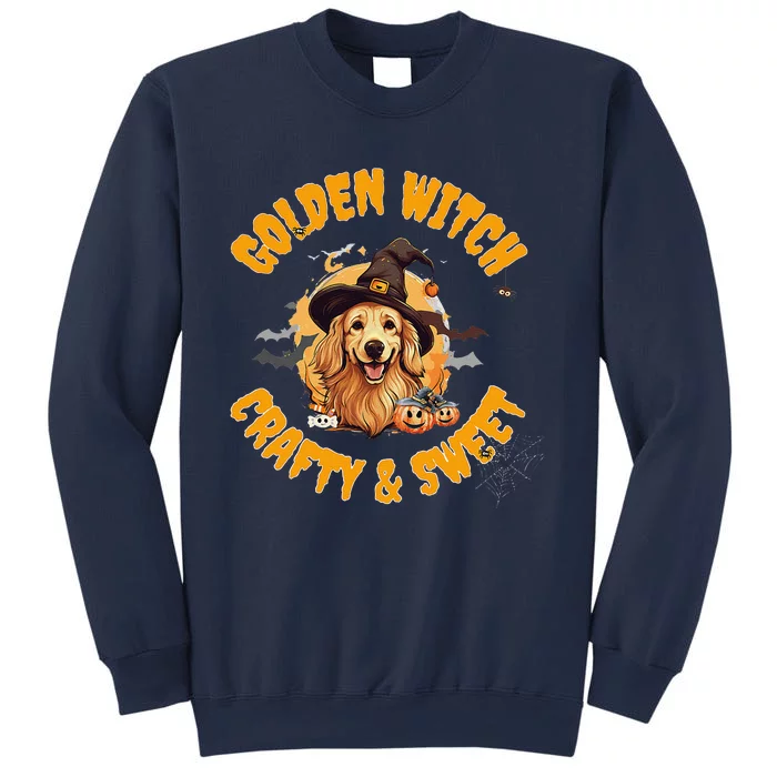 Halloween Golden Retriever Witch Crafty & Sweet Sweatshirt