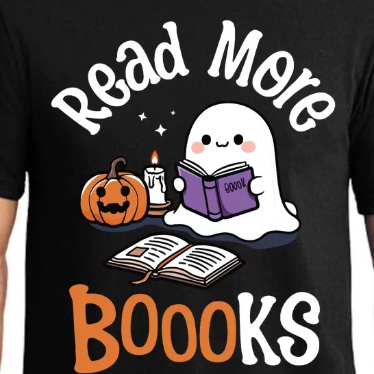 Halloween Ghost Reading Read More Books Librarian Teacher Pajama Set