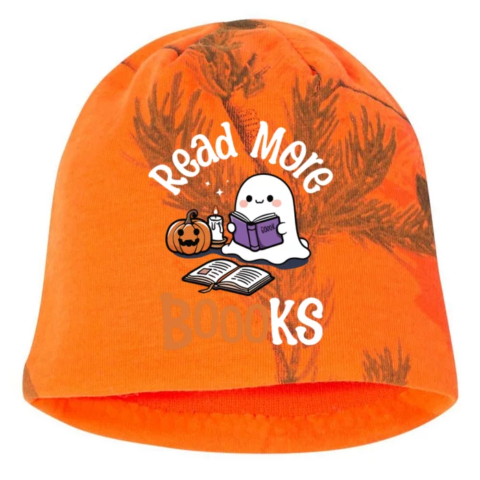 Halloween Ghost Reading Read More Books Librarian Teacher Kati - Camo Knit Beanie