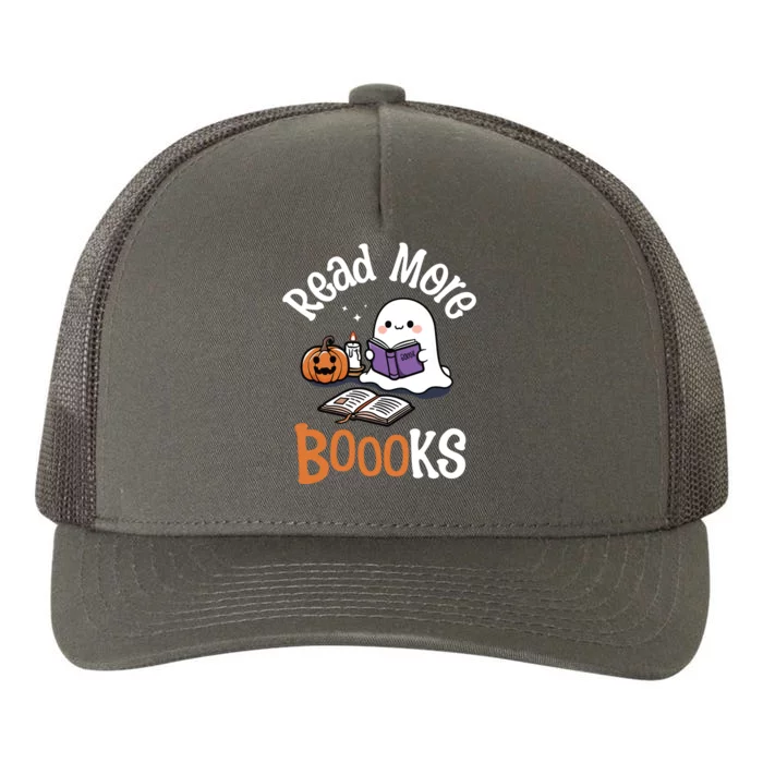 Halloween Ghost Reading Read More Books Librarian Teacher Yupoong Adult 5-Panel Trucker Hat