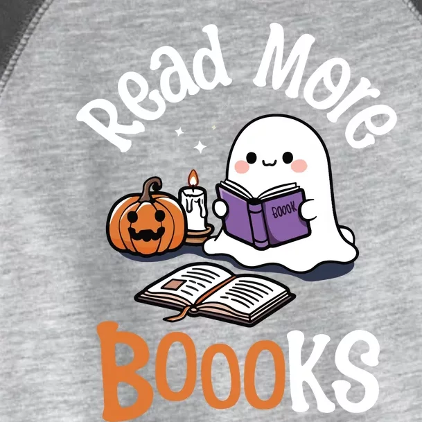 Halloween Ghost Reading Read More Books Librarian Teacher Toddler Fine Jersey T-Shirt