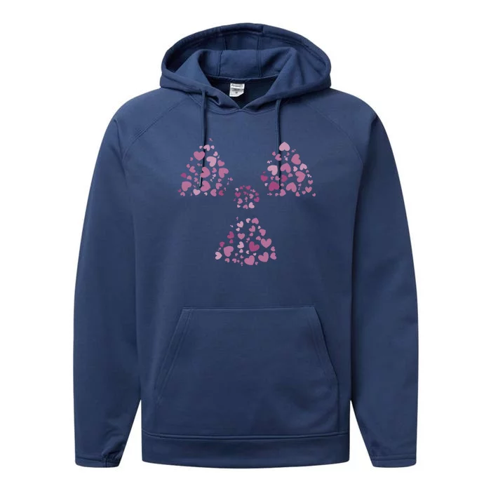 Hearts Gift Radiology Week And Radiology School Cool Gift Performance Fleece Hoodie