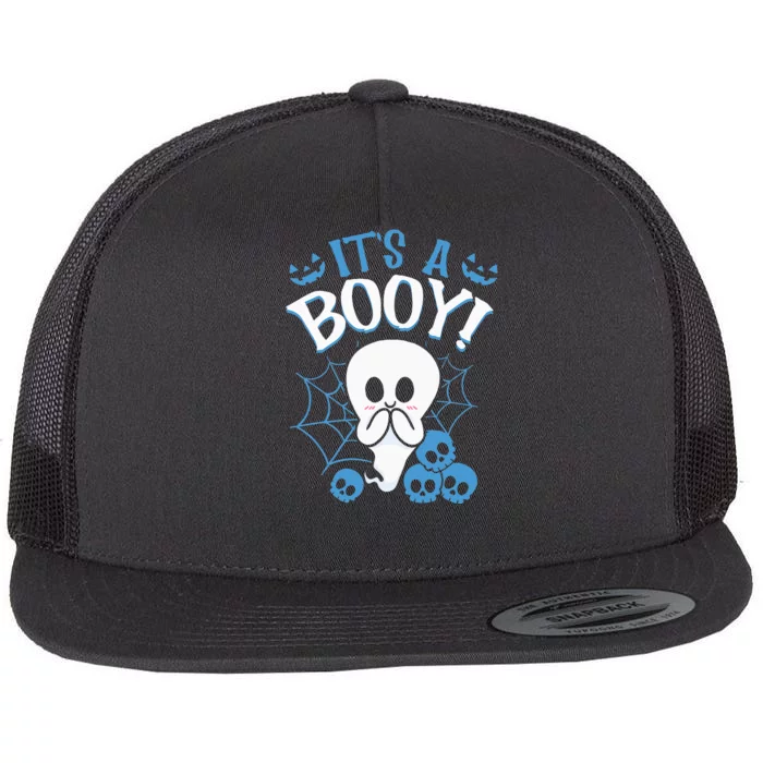 Halloween Gender Reveal ItS A Ghoul Baby Shower Party Flat Bill Trucker Hat