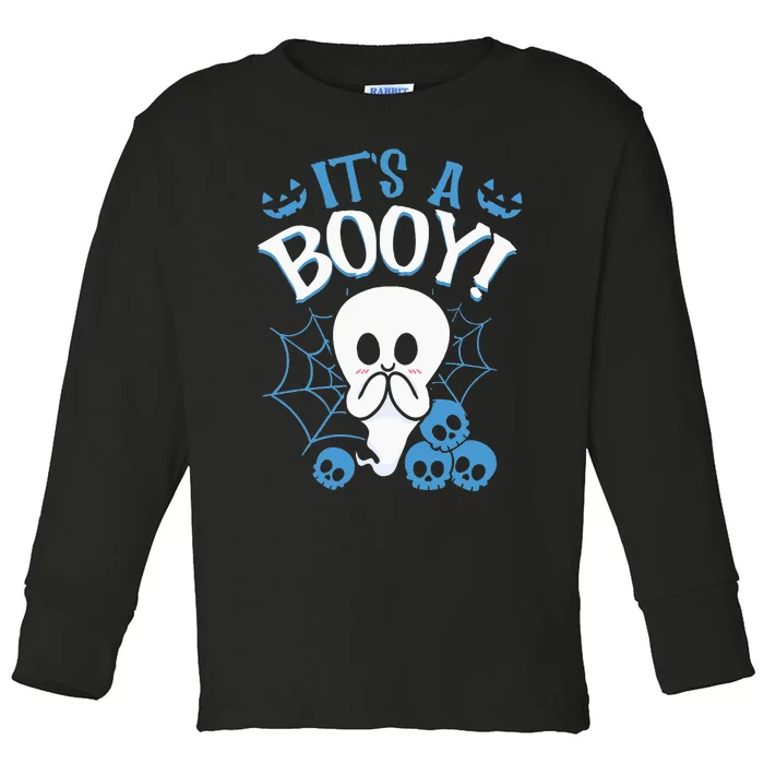 Halloween Gender Reveal ItS A Ghoul Baby Shower Party Toddler Long Sleeve Shirt