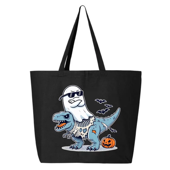 Halloween Ghost Riding Zombie Trex Funny Halloween Costume 25L Jumbo Tote