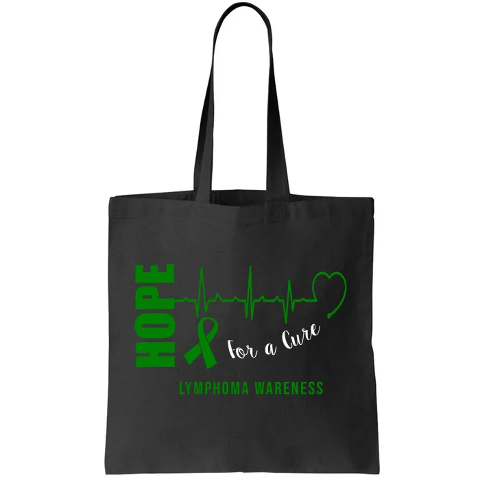 Hope Green Ribbon Lymphoma Awareness Tote Bag