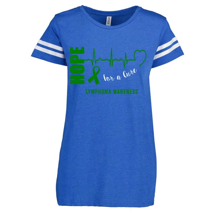 Hope Green Ribbon Lymphoma Awareness Enza Ladies Jersey Football T-Shirt