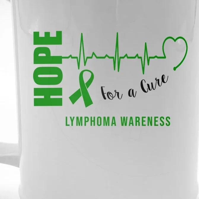 Hope Green Ribbon Lymphoma Awareness Front & Back Beer Stein