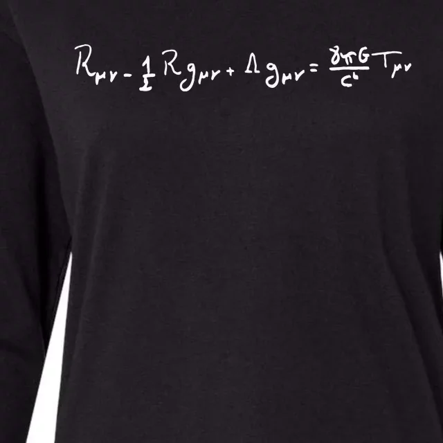 Handwritten General Relativity Field Equations Of Physics Womens Cotton Relaxed Long Sleeve T-Shirt