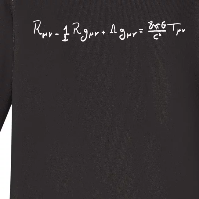 Handwritten General Relativity Field Equations Of Physics Baby Long Sleeve Bodysuit