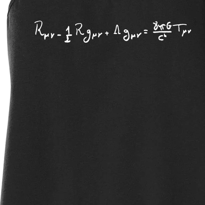 Handwritten General Relativity Field Equations Of Physics Women's Racerback Tank