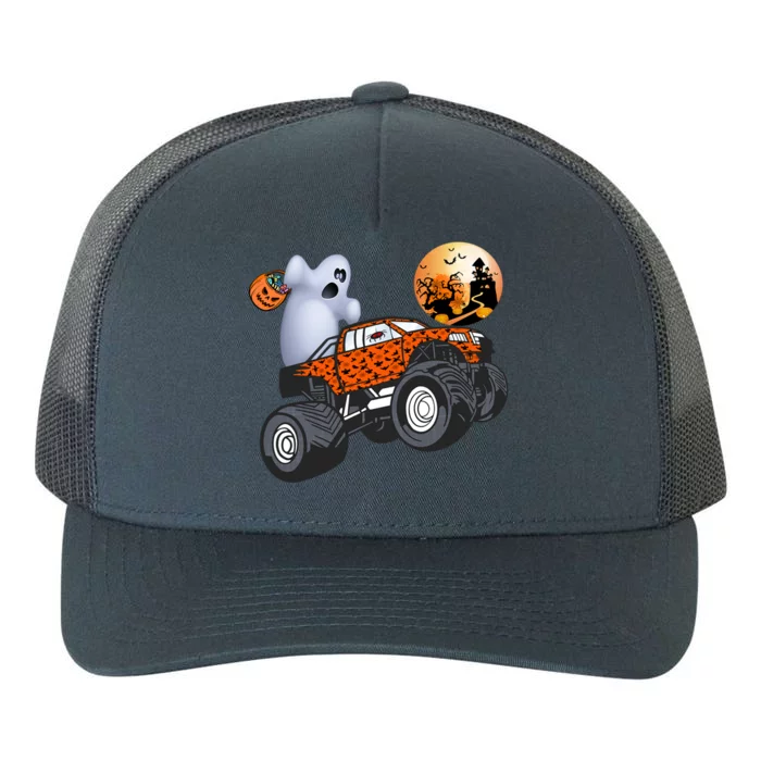 Halloween Ghost Riding Monster Truck Gift Yupoong Adult 5-Panel Trucker Hat