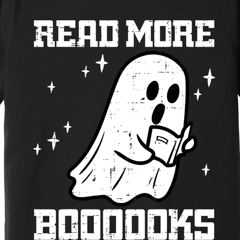 Halloween Ghost Read More Books Funny Teacher Librarian Premium T-Shirt