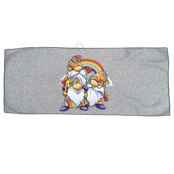 Hippie Gnomes Rainbow Large Microfiber Waffle Golf Towel