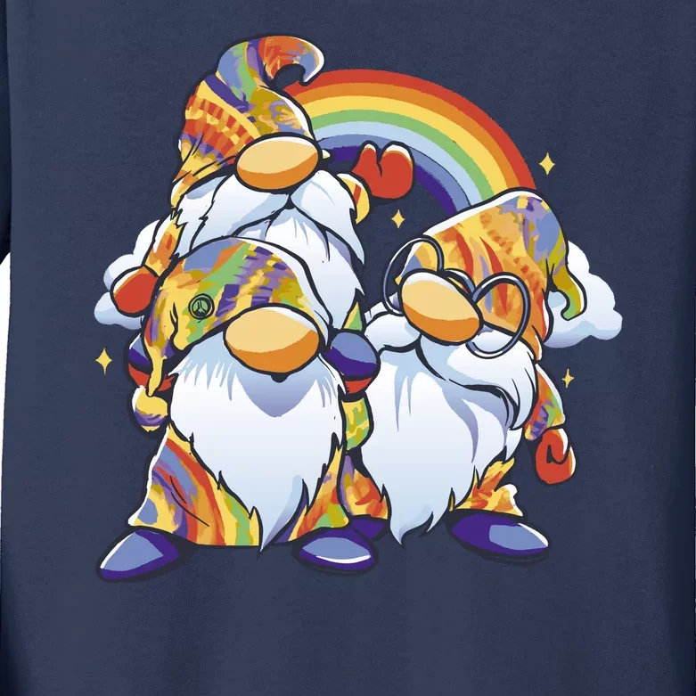 Hippie Gnomes Rainbow Kids Long Sleeve Shirt