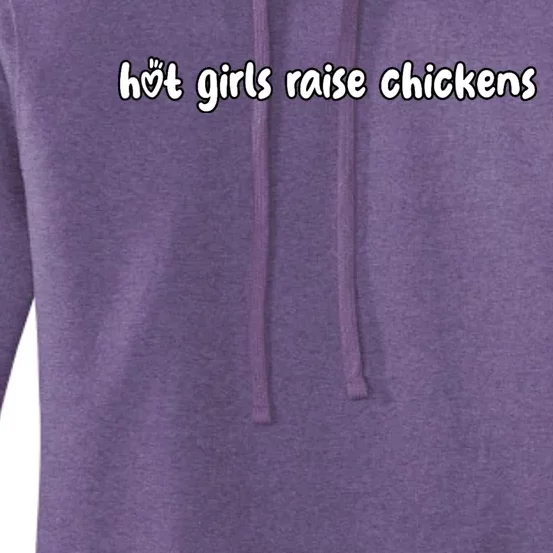 Hot Girlss Raise Chickens Women's Pullover Hoodie