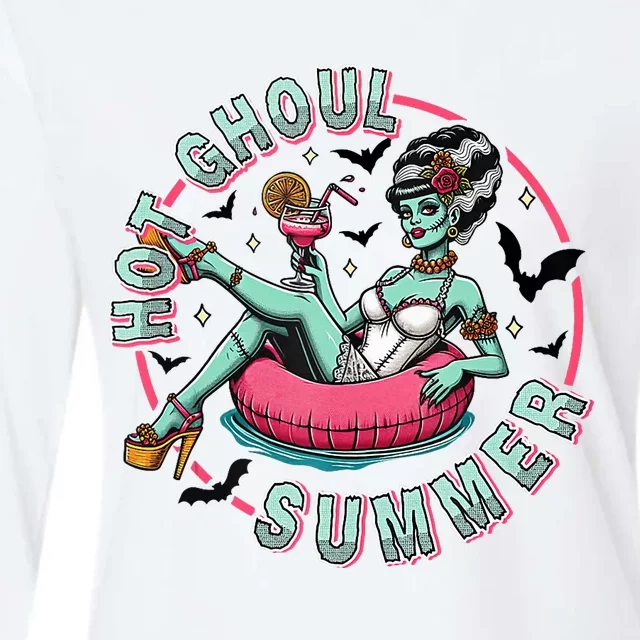 Hot Ghoul Summer Outfits Funny Beach Summer Haloween Women Womens Cotton Relaxed Long Sleeve T-Shirt