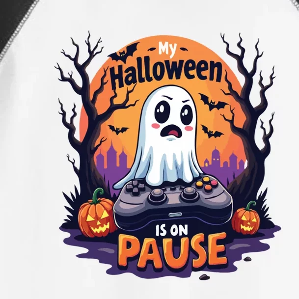 Halloween Gaming Saying Funny Ghost Design Gamer Cute Gift Toddler Fine Jersey T-Shirt