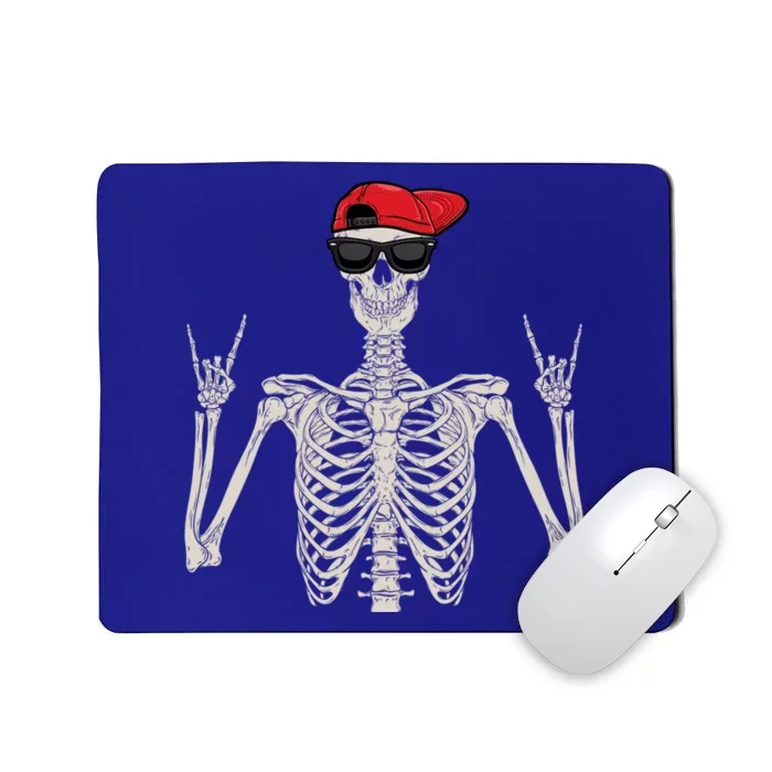 Halloween Gift Skeleton Rock On Hand Skeleton Cute Gift Mousepad