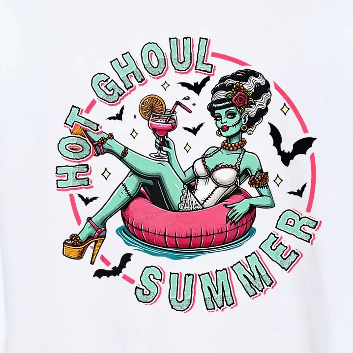 Hot Ghoul Summer Outfits Funny Beach Summer Haloween Garment-Dyed Sweatshirt