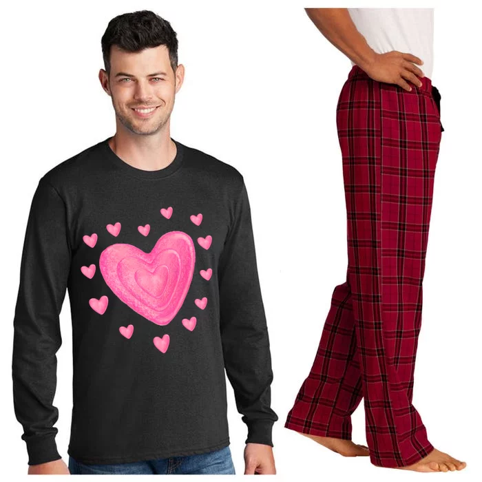 Hearts Gift School Valentines Day Gift Long Sleeve Pajama Set