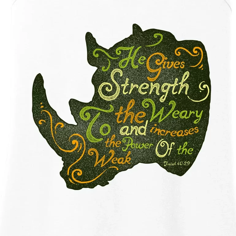 He Gives Strength Ladies Essential Tank