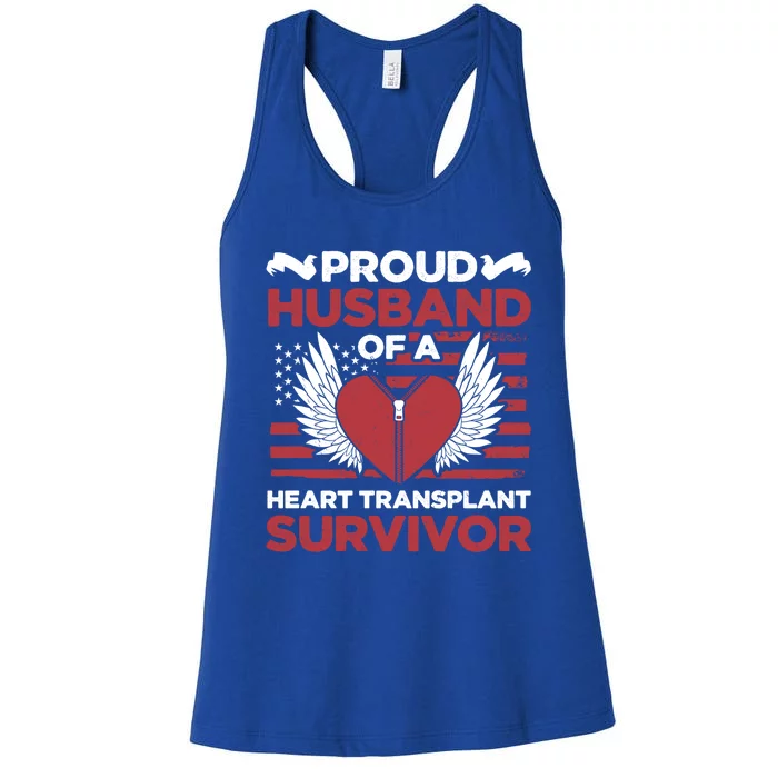 Husband Gift Survivor Open Heart Surgery Gift Women's Racerback Tank