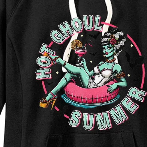 Hot Ghoul Summer S Funny Beach Summer Haloween Women's Fleece Hoodie