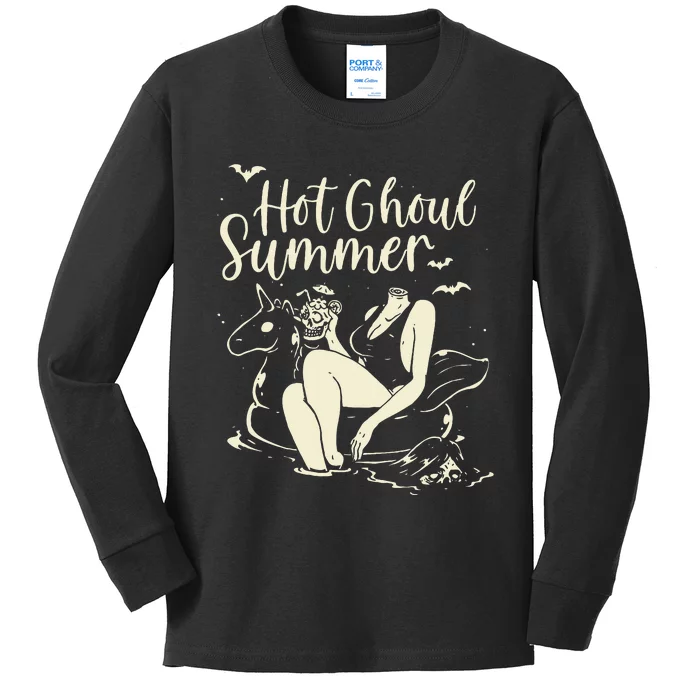 Hot Ghoul Summer Gothic Kids Long Sleeve Shirt