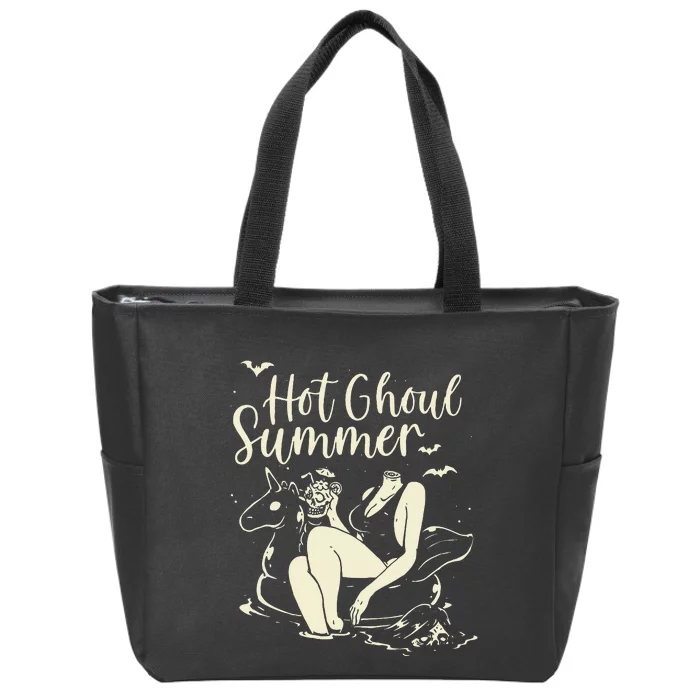 Hot Ghoul Summer Gothic Zip Tote Bag