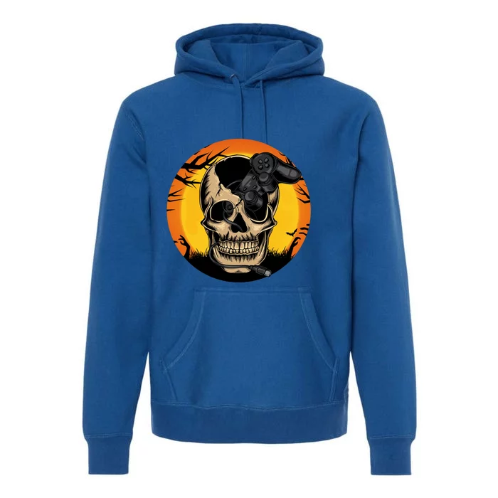 Halloween Gamer Skeleton Funny Teens Gaming Great Gift Premium Hoodie