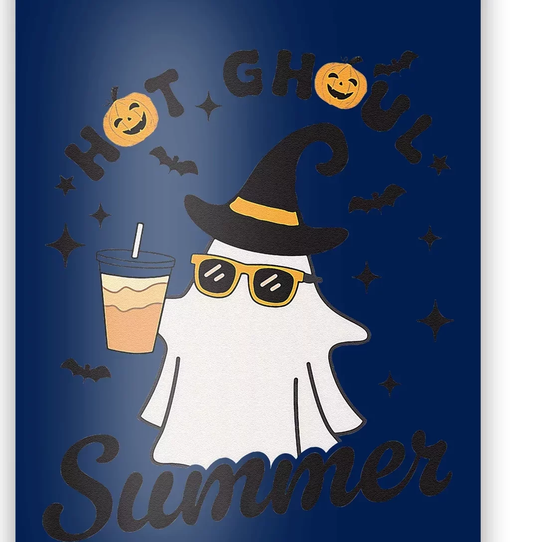 Hot Ghoul Summer Funny Ghost Spooky Summer Vibes Beach Poster