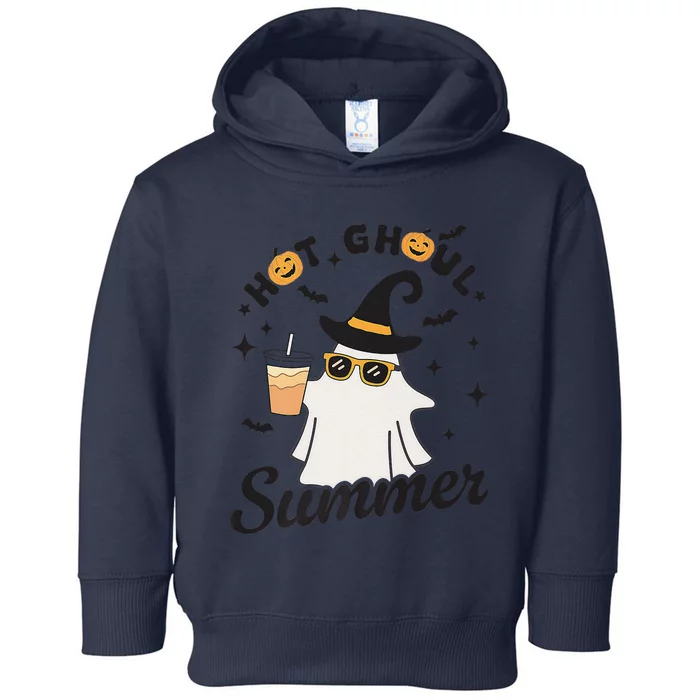 Hot Ghoul Summer Funny Ghost Spooky Summer Vibes Beach Toddler Hoodie