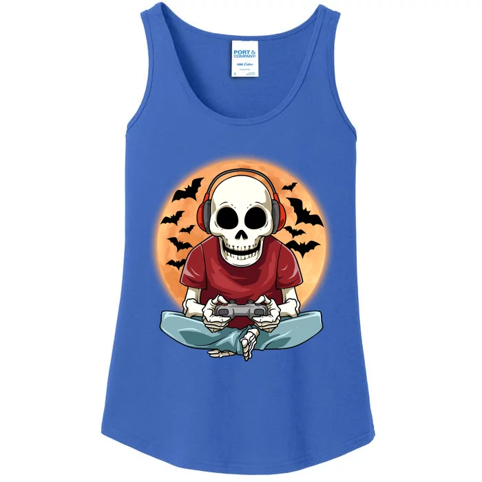 Halloween Gamer Skeleton Gaming Outfit Gift Ladies Essential Tank